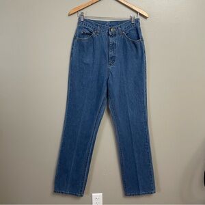 Vintage 90s LL Bean Womens High Waist Blue Jeans Medium Wash Size 10 Tall USA